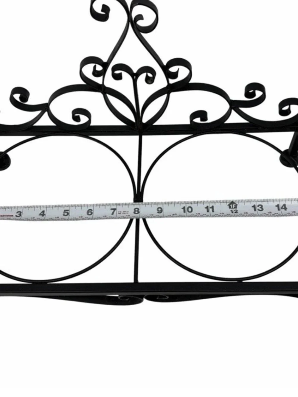 Vintage Victorian Style Wrought Iron Dog Food & Water Bowl Holder Ornate Scroll